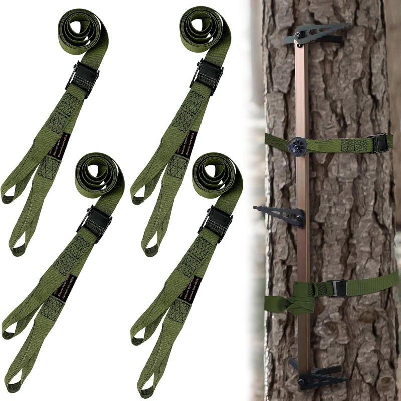 Vecacosic Hunting Climbing Stick Replacement Straps Heavy Duty Tree Stand Climbing Stick Straps Climbing Stick Accessories To Fix Most Hang-On's Platforms And Sticks, Easy To Adjust, Sturdy And Durable - Image 1